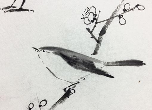 2月烏丸日曜教室より「鳥・虫」: ーモノクロの芸術水墨画ー京都 2月烏丸日曜教室より「鳥・虫」: ーモノクロの芸術水墨画ー京都