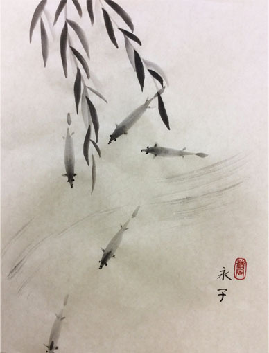烏丸火曜教室より「直筆で描く」: ーモノクロの芸術水墨画ー京都