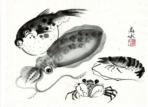 8月水墨画ワークショップの予定: ーモノクロの芸術水墨画ー京都で