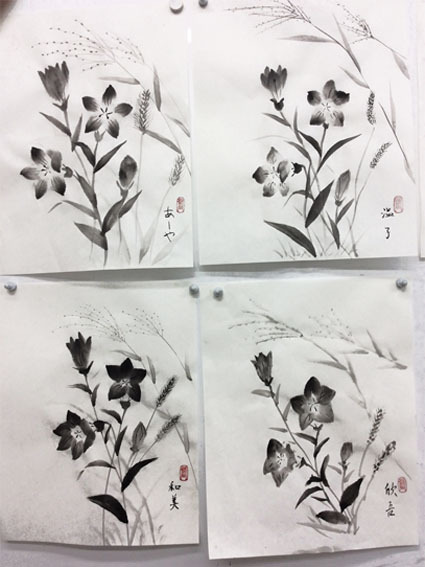 お気に入り 草木譜 清野茂花 水墨画集（木版画 芸艸堂 Woodblock print UNSODO） 絵画