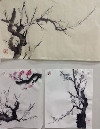 四君子ラスト: ーモノクロの芸術水墨画ー京都で水墨画を学んでみ